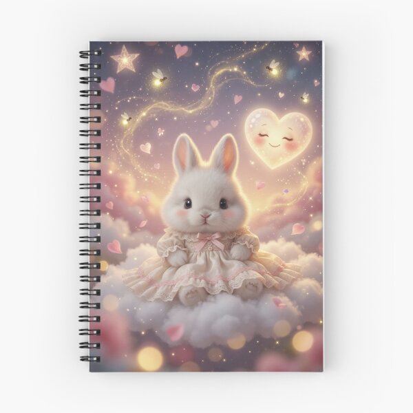 Item preview, Cute Bunny Princess in Dress Sitting on Pastel Clouds designed and sold by lovelistivkaa.