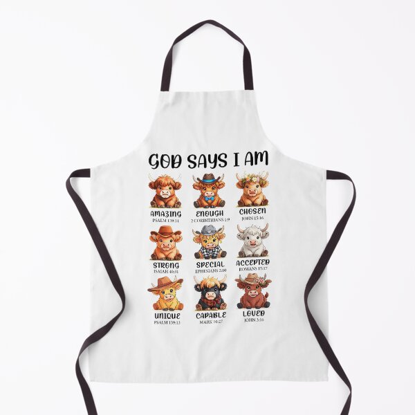 Item preview, God Says I Am Highland Cow Christian Religious Scottish Cow designed and sold by JanJanie1.