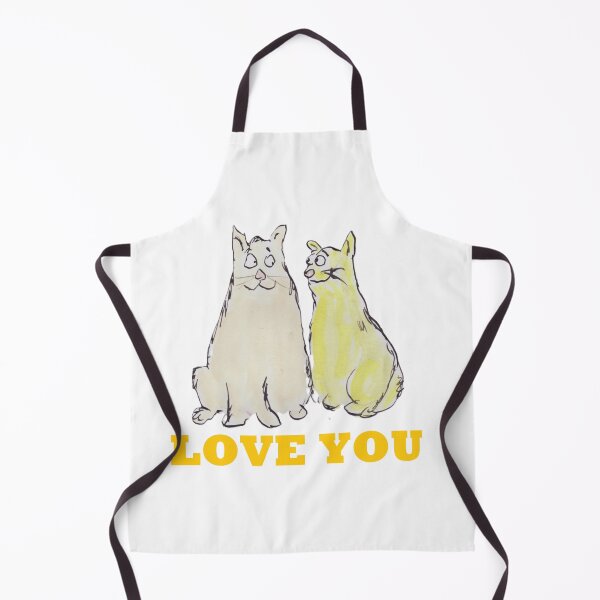 Item preview, two yellow cats love you designed and sold by Inky Fingers Illustrations.