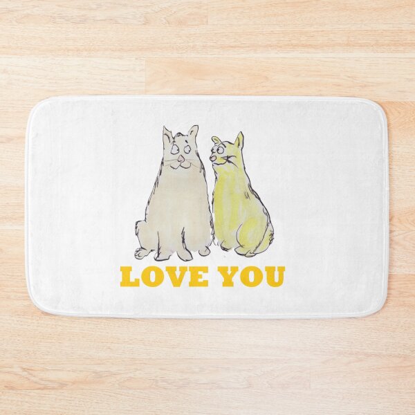 Item preview, two yellow cats love you designed and sold by Inky Fingers Illustrations.