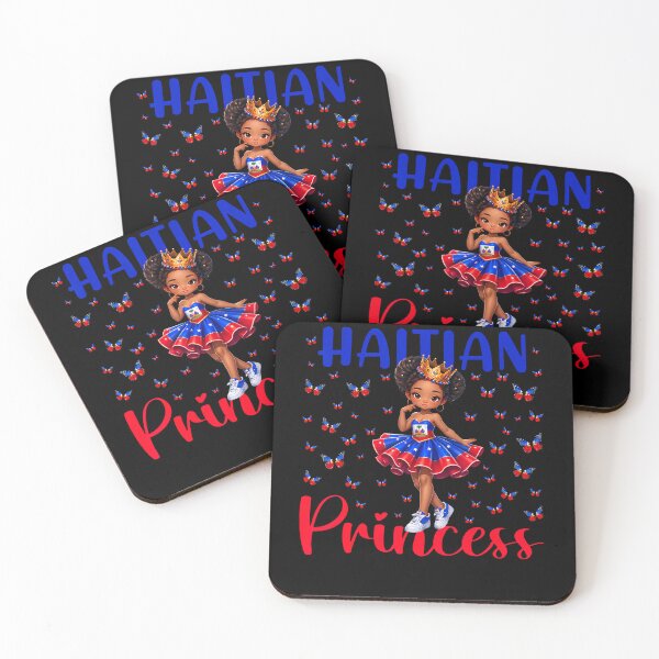 Item preview, Haitian Princess Dabbing Butterfly Haiti Flag Black Girls designed and sold by JanJanie1.