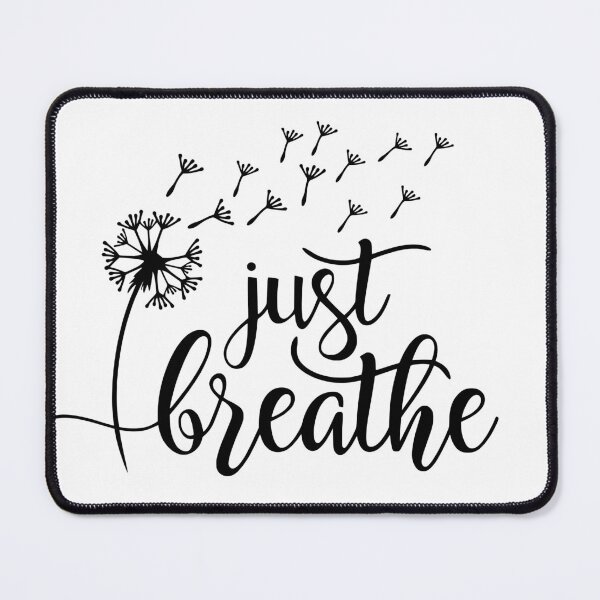 Item preview, Hand-Lettered "Just Breathe" Dandelion Calligraphy Art Print designed and sold by Shopeon Designs.