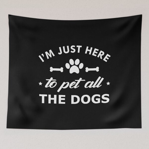 Item preview, I'm Just Here To Pet All The Dogs Paw Print Bones designed and sold by SoyLamderma.