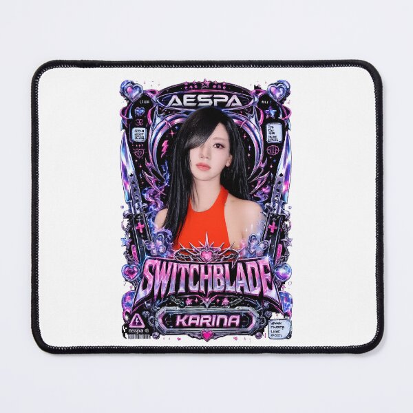 Item preview, Fanmade Karina aespa Switchblade Track Y2K Holographic Border designed and sold by Valereekmerch.