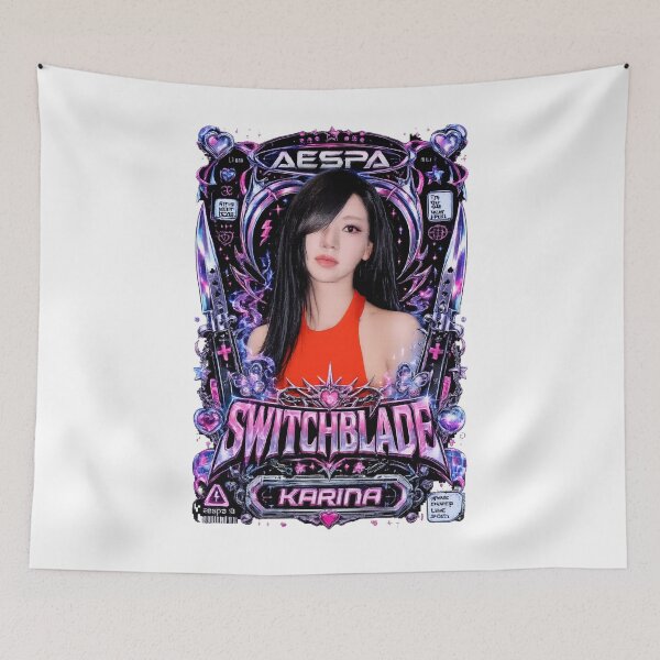 Item preview, Fanmade Karina aespa Switchblade Track Y2K Holographic Border designed and sold by Valereekmerch.