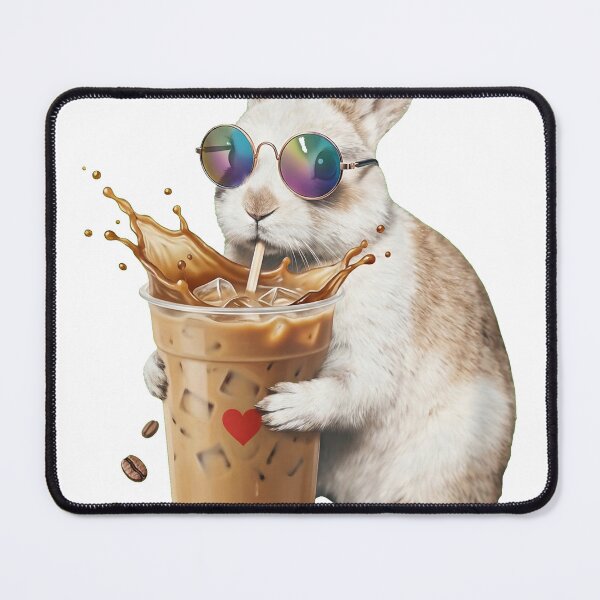 Item preview, Cool Bunny Iced Coffee designed and sold by MysticBloom68.