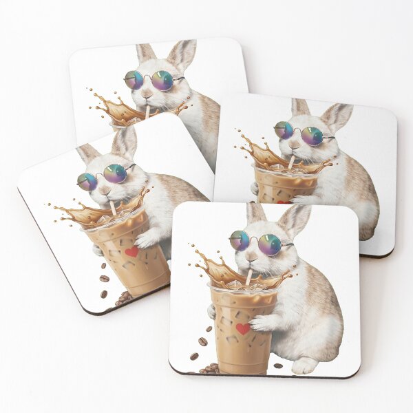 Item preview, Cool Bunny Iced Coffee designed and sold by MysticBloom68.