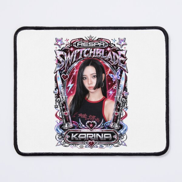 Item preview, Metallic Silver Karina aespa Switchblade Track Decor Poster designed and sold by Valereekmerch.
