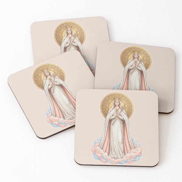 Item preview, Virgin Mary in Prayer - Queen of Heaven with Golden Halo (Catholic Illustration) designed and sold by LuzyGracia.
