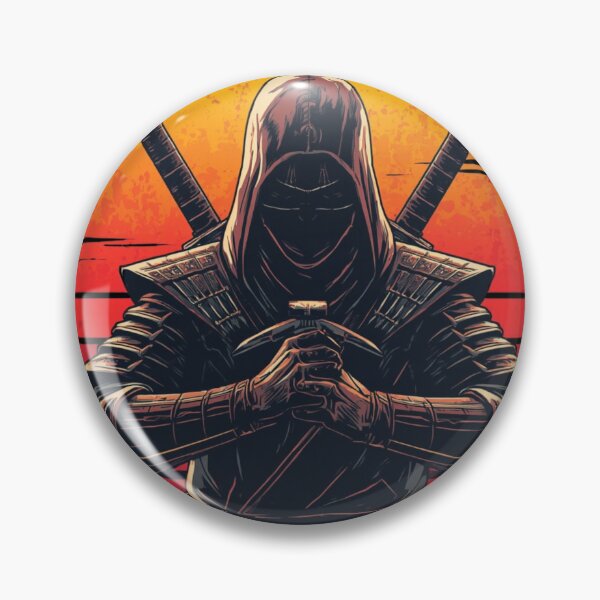 Aperçu de l'œuvre Guerrier Ninja Lune Graphique Dark Fantasy Samouraï Style créée et vendue par ZrnzoDesign.