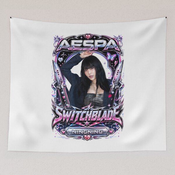 Item preview, aespa Ningning Switchblade Song Chrome Vocalist Fan Art designed and sold by Valereekmerch.