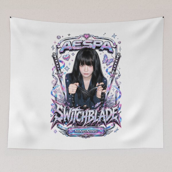 Item preview, Fanmade Ningning aespa Switchblade Track Glow Butterfly Graphic designed and sold by Valereekmerch.