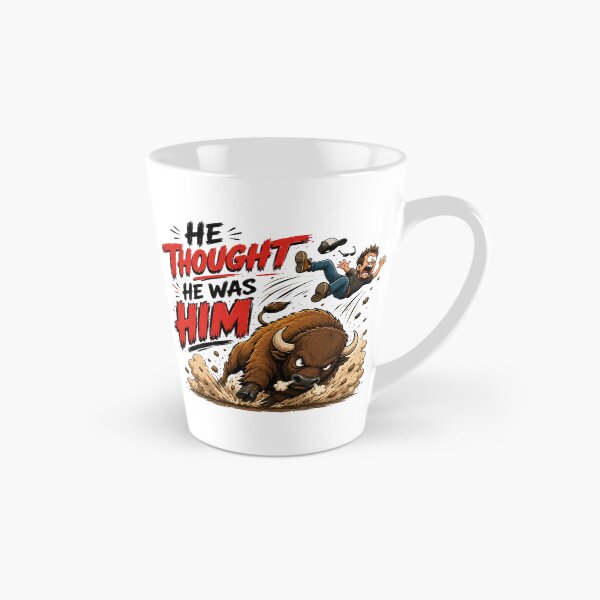 Item preview, He Thought He Was Him Bison T-Shirt – Funny Animal Attack Meme Graphic Tee designed and sold by Artimax-Studio.