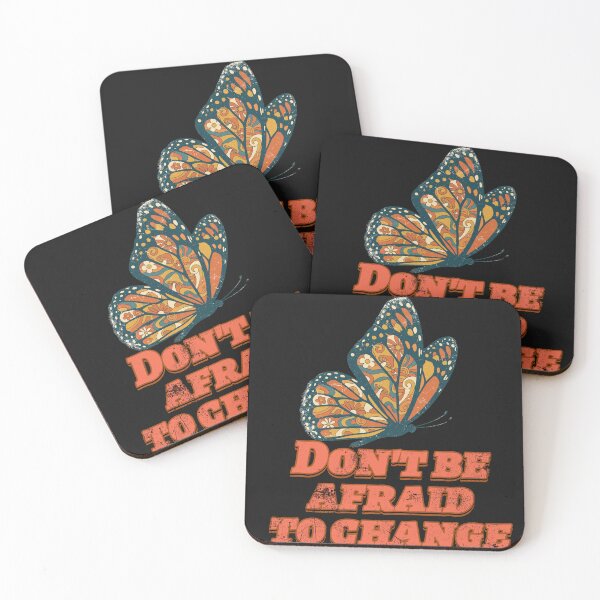 Item preview, Don't Be Afraid To Change Retro Butterfly Motivational Quote designed and sold by TD-series.