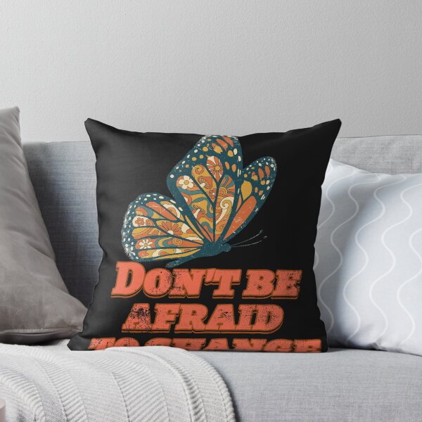 Item preview, Don't Be Afraid To Change Retro Butterfly Motivational Quote designed and sold by TD-series.