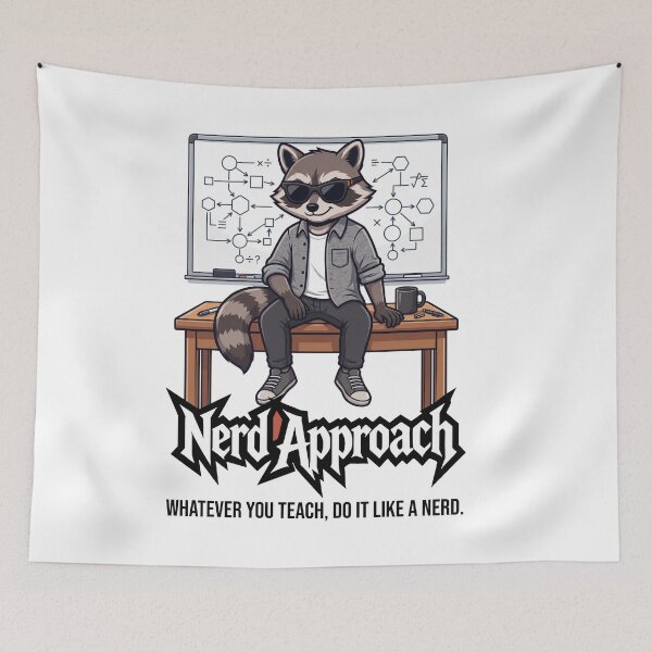 Item preview, Funny Teacher Raccoon – Nerd Approach designed and sold by NerdApproach.