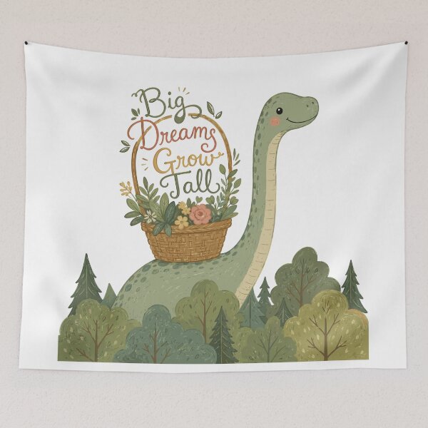 Item preview, Treetop Dreamer - Cute Prehistoric Brachiosaurus Dino designed and sold by bapupa.
