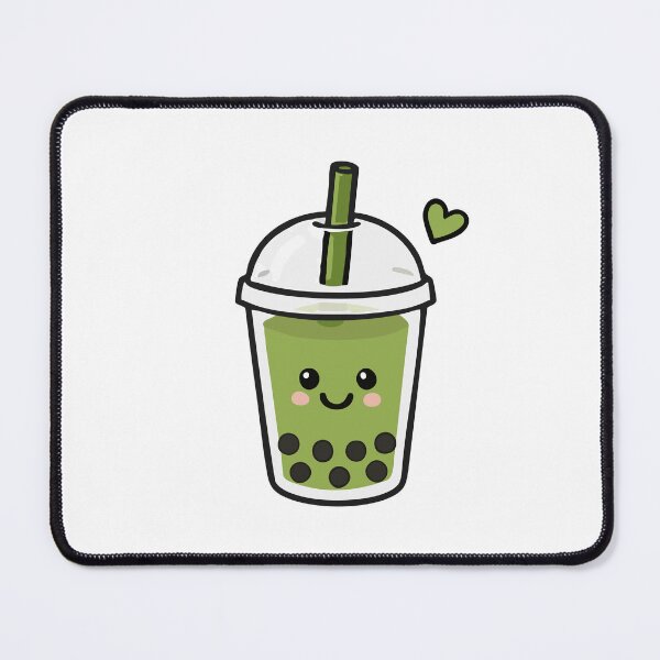 Item preview, Cute Kawaii Matcha Boba Tea designed and sold by VectorForge Studio.