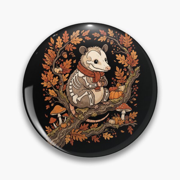 Item preview, Opossum Skeleton Halloween Cozy Cottagecore Autumn Fall designed and sold by MTRBSK11.