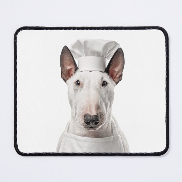 Item preview, Miniature Bull Terrier Chef Dog Funny Cooking Apron Hat designed and sold by LazyOwlStore.