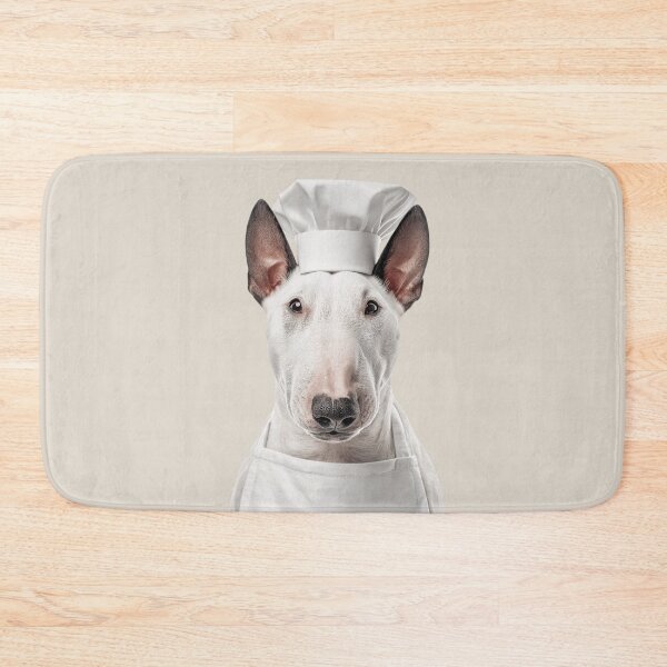 Artikelvorschau, Miniatur-Bullterrier-Kochhund-Lustige Kochschürze mit Hut entworfen und verkauft von LazyOwlStore.