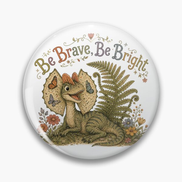 Item preview, Gentle Roar - Cute Prehistoric Dilophosaurus Dino designed and sold by bapupa.