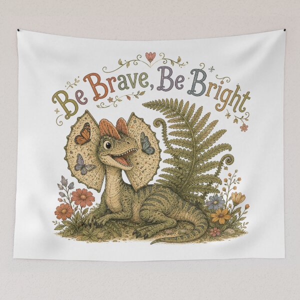 Item preview, Gentle Roar - Cute Prehistoric Dilophosaurus Dino designed and sold by bapupa.