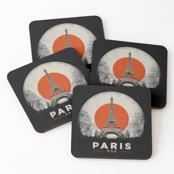 Item preview, Paris Eiffel Tower Japanese Red Sun Artwork designed and sold by Enea Kelo.