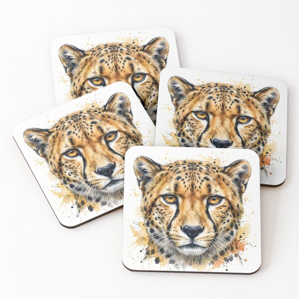 Item preview, Majestic Cheetah Watercolor Painting designed and sold by RawNaturePrints.