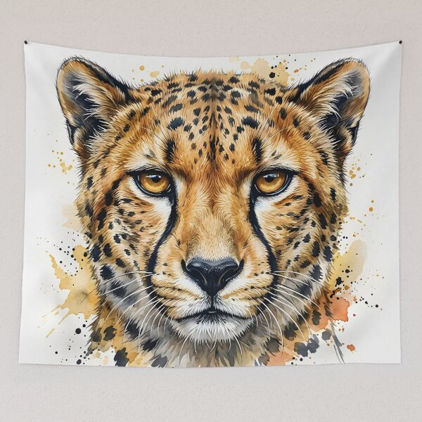 Item preview, Majestic Cheetah Watercolor Painting designed and sold by RawNaturePrints.