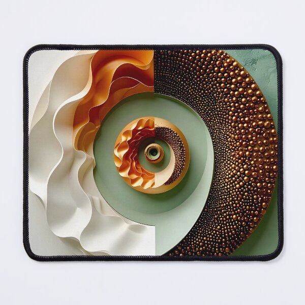 Item preview, Intricate Circular Composition in Copper and Green designed and sold by Vicky Brago-Mitchell®.