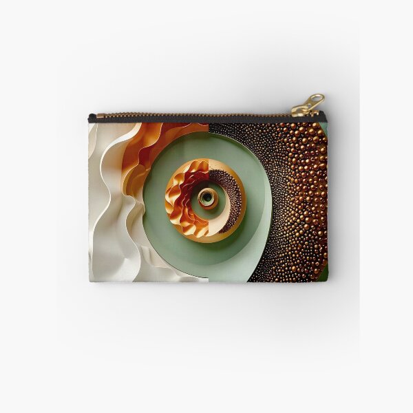 Item preview, Intricate Circular Composition in Copper and Green designed and sold by Vicky Brago-Mitchell®.