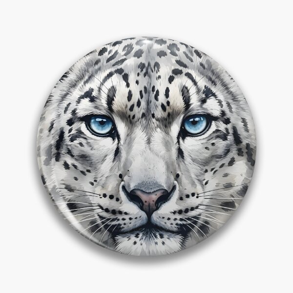 Item preview, Snow Leopard Watercolor Painting designed and sold by RawNaturePrints.
