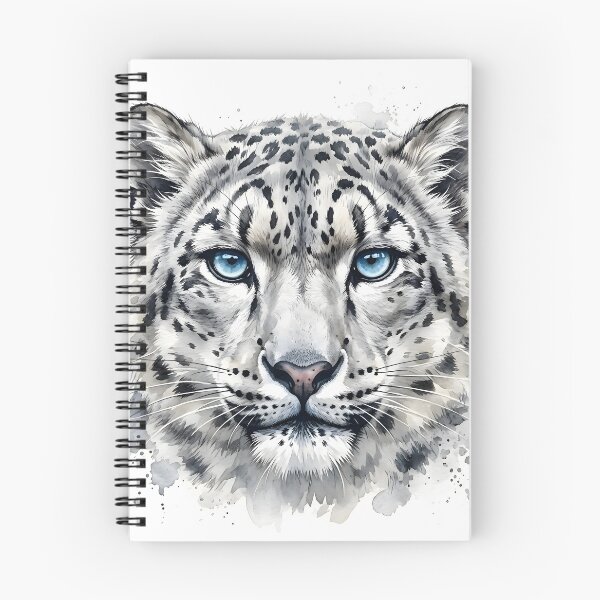 Item preview, Snow Leopard Watercolor Painting designed and sold by RawNaturePrints.