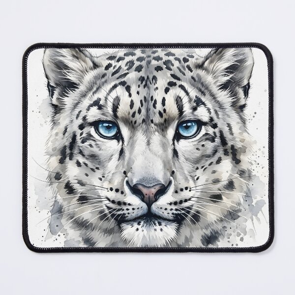 Item preview, Snow Leopard Watercolor Painting designed and sold by RawNaturePrints.
