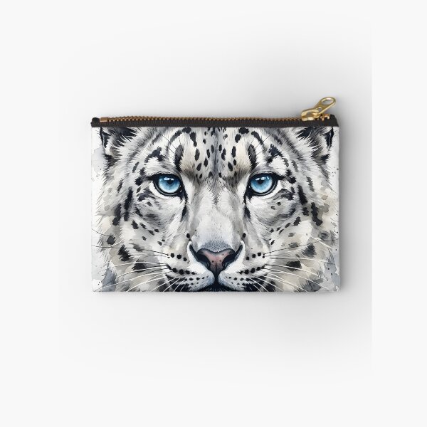 Item preview, Snow Leopard Watercolor Painting designed and sold by RawNaturePrints.
