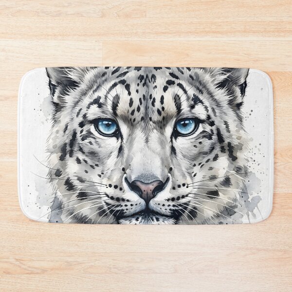 Item preview, Snow Leopard Watercolor Painting designed and sold by RawNaturePrints.