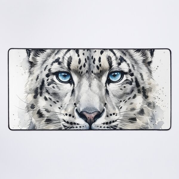 Item preview, Snow Leopard Watercolor Painting designed and sold by RawNaturePrints.