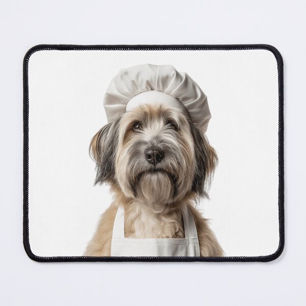 Item preview, Tibetan Terrier Chef Dog Funny Cooking Apron Hat Cute Pet Portrait designed and sold by LazyOwlStore.