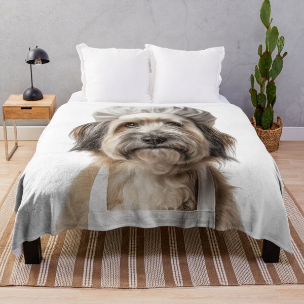 Item preview, Tibetan Terrier Chef Dog Funny Cooking Apron Hat Cute Pet Portrait designed and sold by LazyOwlStore.