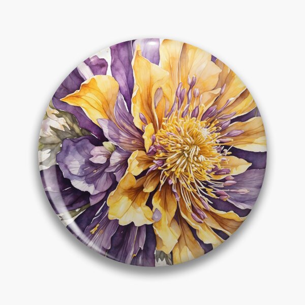 Item preview, Columbine Flower Watercolor Painting designed and sold by RawNaturePrints.