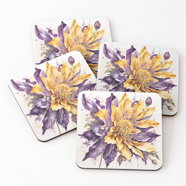 Item preview, Columbine Flower Watercolor Painting designed and sold by RawNaturePrints.