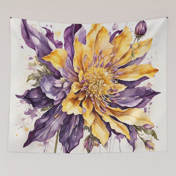 Item preview, Columbine Flower Watercolor Painting designed and sold by RawNaturePrints.