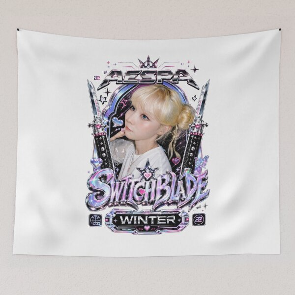 Item preview, Fanmade Winter aespa Switchblade Lyric Silver Dagger Design designed and sold by Valereekmerch.