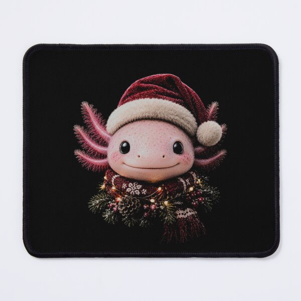 Item preview, Cute Christmas Axolotl Santa Hat – Festive Holiday Animal designed and sold by SOUFIANE1991.