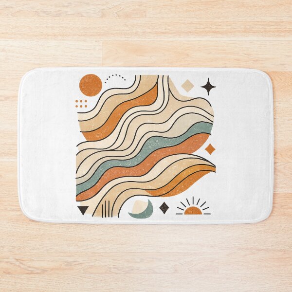 Item preview, Retro Boho Wavy Lines Modern Celestial Abstract Art designed and sold by Clean Print Goods.
