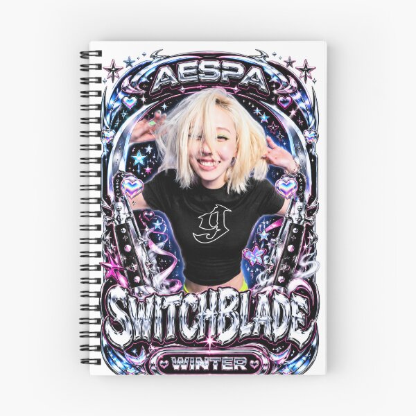 Item preview, Dark Aesthetic Winter aespa Switchblade Song Pixel Heart Graphic designed and sold by Valereekmerch.