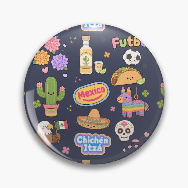 Item preview, Mexico Cute Collage Pastel Seamless Pattern designed and sold by HowToCanadian.