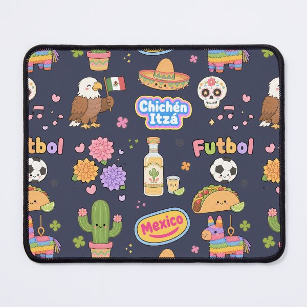 Item preview, Mexico Cute Collage Pastel Seamless Pattern designed and sold by HowToCanadian.