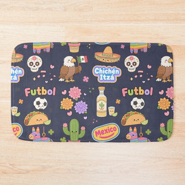 Item preview, Mexico Cute Collage Pastel Seamless Pattern designed and sold by HowToCanadian.